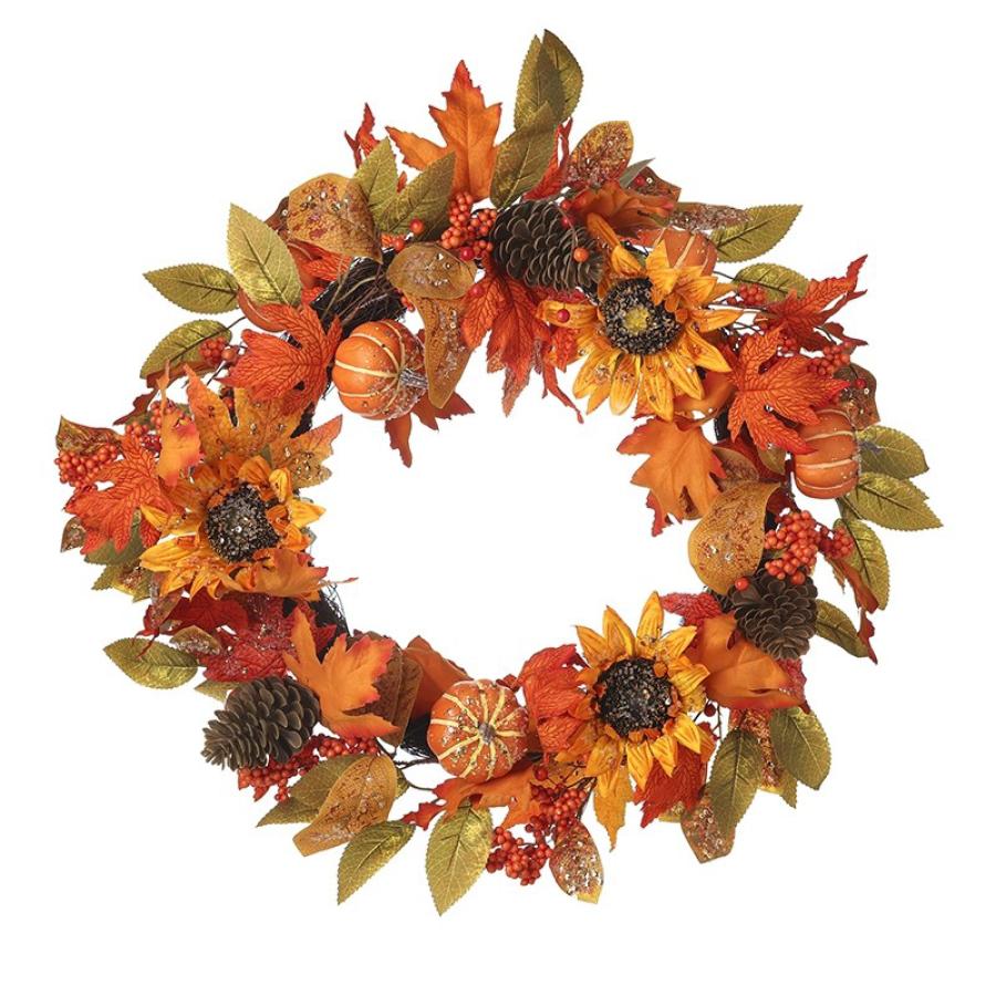 Large Pumpkin Wreath